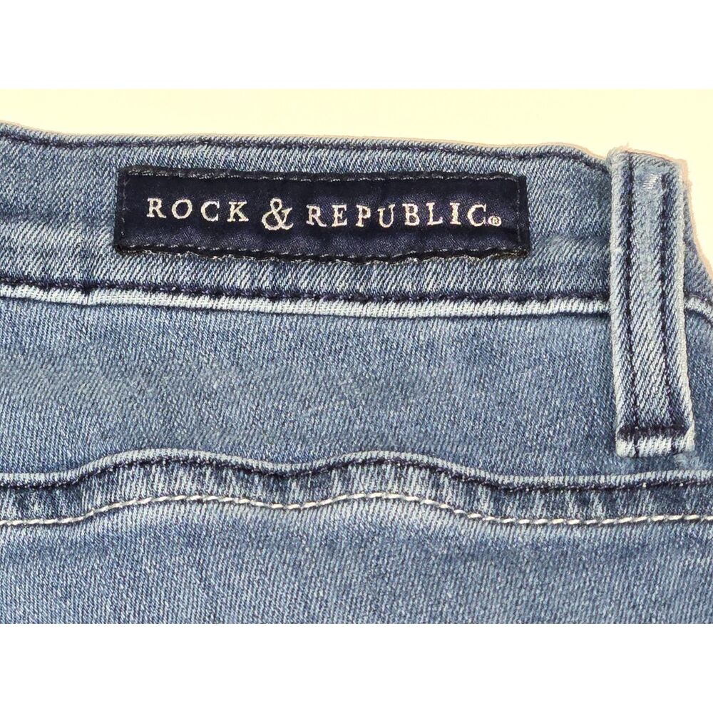 Rock & Republic Kashmere Skinny Jeans Womens Size 2 Blue Stretch Denim - Picture 11 of 13